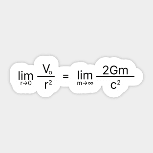 black hole equation Sticker